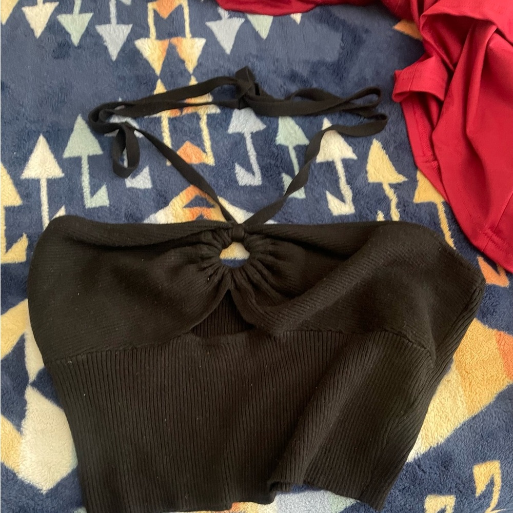 Lauren Ralph Lauren Black Halter Top